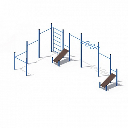 СОВ 04340 Кроссфит Турники разноуровневые со скамьями для пресса