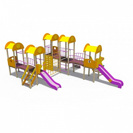 ДИО 03060 Детский игровой комплекс серии солнышко "Хоровод" Н-900 и Н-1200 9250х6400х3000