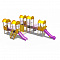 ДИО 03060 Детский игровой комплекс серии солнышко "Хоровод" Н-900 и Н-1200 9250х6400х3000