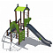 ДИО 04116 Детский игровой комплексом с металлическим скатом Н-1500 и лазом