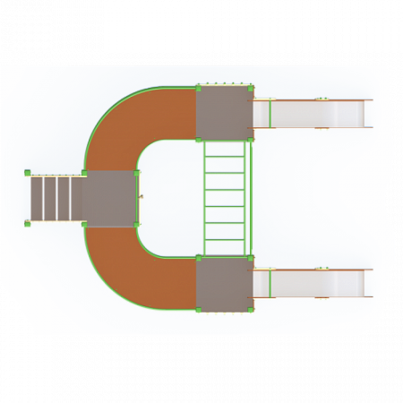 ДИО 04050 Детский игровой комплекс серии Браун Встречные мосты Н-1200