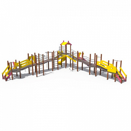 ДИО 08060 Игровой комплекс Квартал (винтовой скат 2000, металлические скаты 1500 и 900)