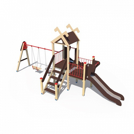 ДИО 06051 Игровой комплекс серии Лесная долина Н-1200,900 с качелями