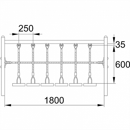 СДО 08052 Веревочный мостик