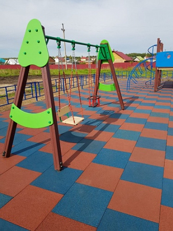 ИО 01165 Качели деревянные полянка (сиденье со спинкой)