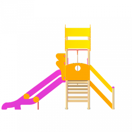 ДИО 03030 Детский игровой комплекс серии солнышко "Зарница" (скаты металлические) Н-1200 и Н-900