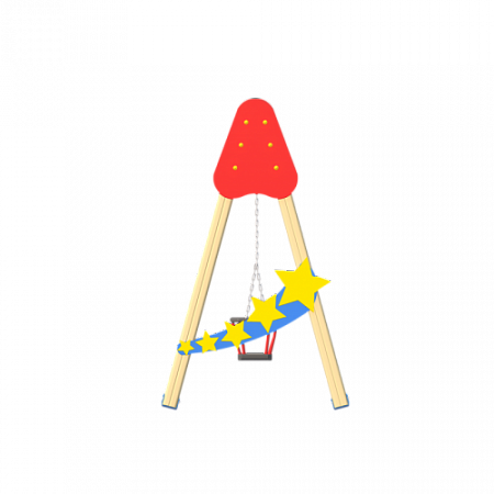 ИО 01080 Качели Звездочет деревянные с сиденьем-люлькой