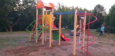 ДИО 03031 Детский игровой комплекс серии солнышко "Игра" (скат металлический) Н-1500