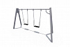 ИО 01250 Качели на металлических стойках с прорезиненными сиденьями без спинки