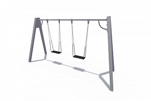 ИО 01250 Качели на металлических стойках с прорезиненными сиденьями без спинки