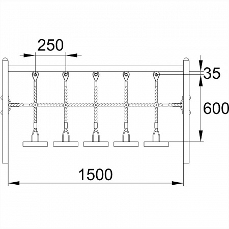СДО 08051 Веревочный мостик