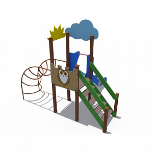 ДИО 04118 Игровой комплекс "Совёнок" с металлическим скатом Н-1200