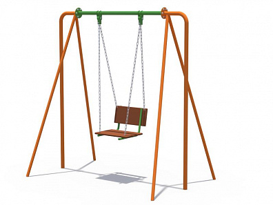 ИО 01091 Качели на металлических стойках с сиденьем со спинкой серии Май