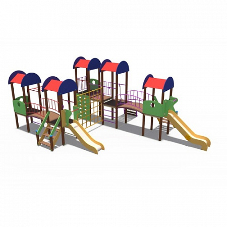 ДИО 03060 Детский игровой комплекс серии солнышко "Хоровод" Н-900 и Н-1200 9250х6400х3000