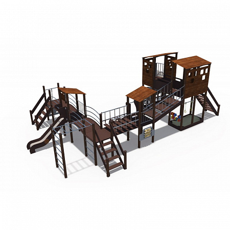 ДИО 10014.1 Игровой комплекс серии Миндаль (винтовой скат Н-2000 мм)