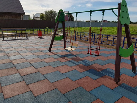 ИО 01165 Качели деревянные полянка (сиденье со спинкой)