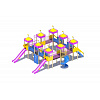 ДИО 13070 Детский игровой комплекс Сити Н-2000 (винтовой скат), Н-1500