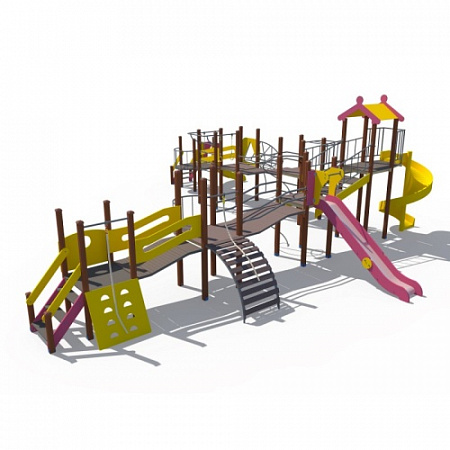 ДИО 08060 Игровой комплекс Квартал (винтовой скат 2000, металлические скаты 1500 и 900)