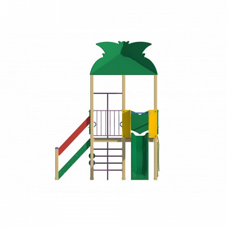 ДИО 02090 Детский игровой комплекс серии джунгли "Дом на дереве" Н-1200 (пластик. скат)
