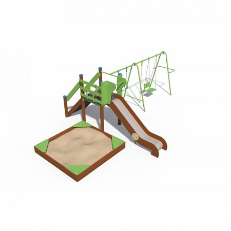 ДИО 04022 Детский игровой комплекс серии Браун с качелями Н-1200