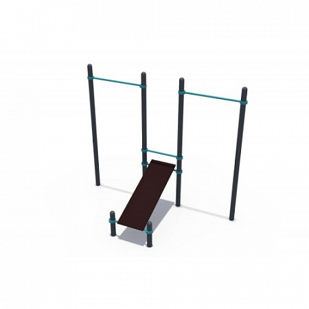 СОВ 01130 Воркаут Турники со скамьей для пресса (ГТО 108 мм)