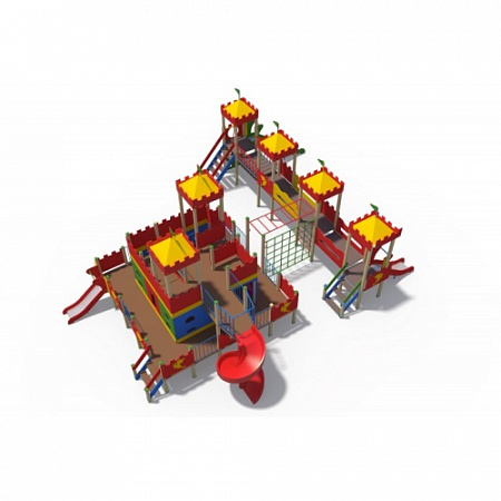 ДИО 13052 Детский игровой комплекс Дворец чудес 2 Н-750,Н-900,Н-1500 (мет.скат) и Н-2000 (винтовой скат)