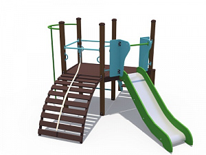 ДИО 04014 Детский игровой комплекс серии литл с металлическим скатом Н-900