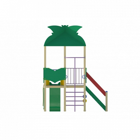 ДИО 02090 Детский игровой комплекс серии джунгли "Дом на дереве" Н-1200 (пластик. скат)