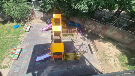 ДИО 03050 Детский игровой комплекс серии солнышко "Лучик" Н-1200 и Н-1200 (скат металлический)