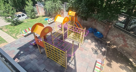 ДИО 03050 Детский игровой комплекс серии солнышко "Лучик" Н-1200 и Н-1200 (скат металлический)